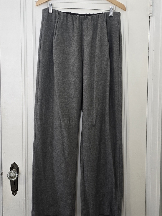 Vince Pants - Vince Gray Wide-Leg Trousers, Pull Up, With Pockets, Wool Blend Size L, EUC